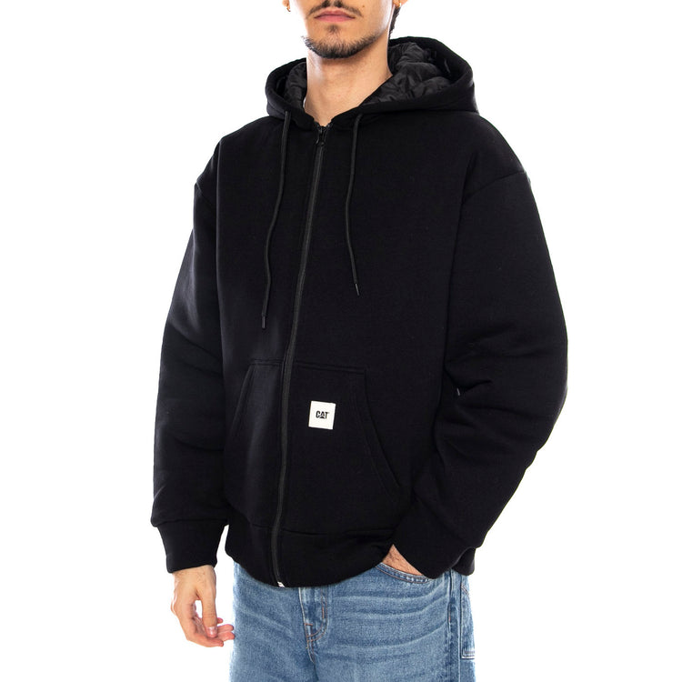 Blueprint Hoodie Black - Felpa con Cappuccio Uomo Nera 6050179-10158 . CAT 