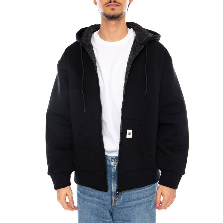 Blueprint Hoodie Black - Felpa con Cappuccio Uomo Nera 6050179-10158 . CAT 