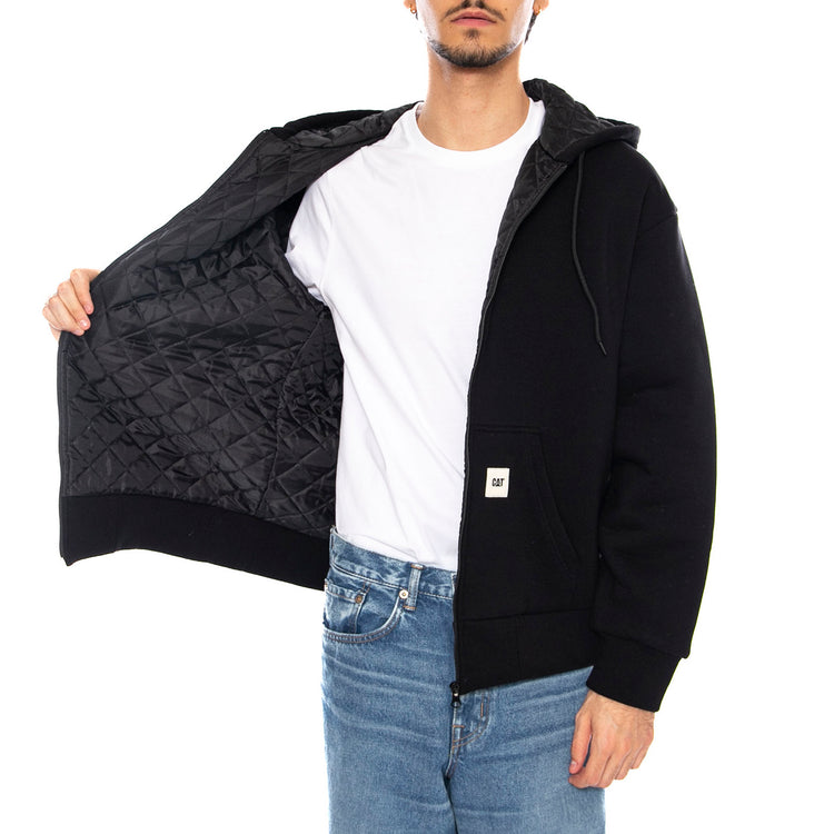 Blueprint Hoodie Black - Felpa con Cappuccio Uomo Nera 6050179-10158 . CAT 