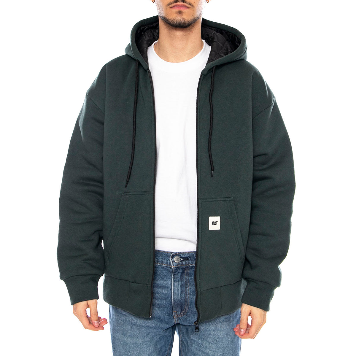 Blueprint Hoodie Hunter Green - Felpa con Cappuccio Uomo Verde 6050179-13159 . CAT 