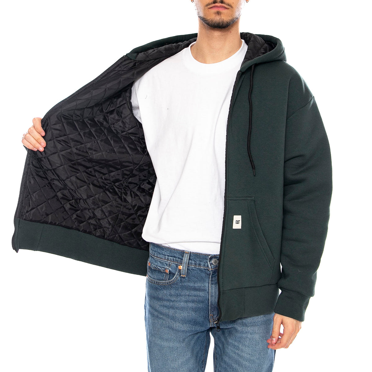 Blueprint Hoodie Hunter Green - Felpa con Cappuccio Uomo Verde 6050179-13159 . CAT 