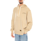 Neu definierter Hoodie – Herren-Hoodie in Hellkhaki mit Katzenmotiv