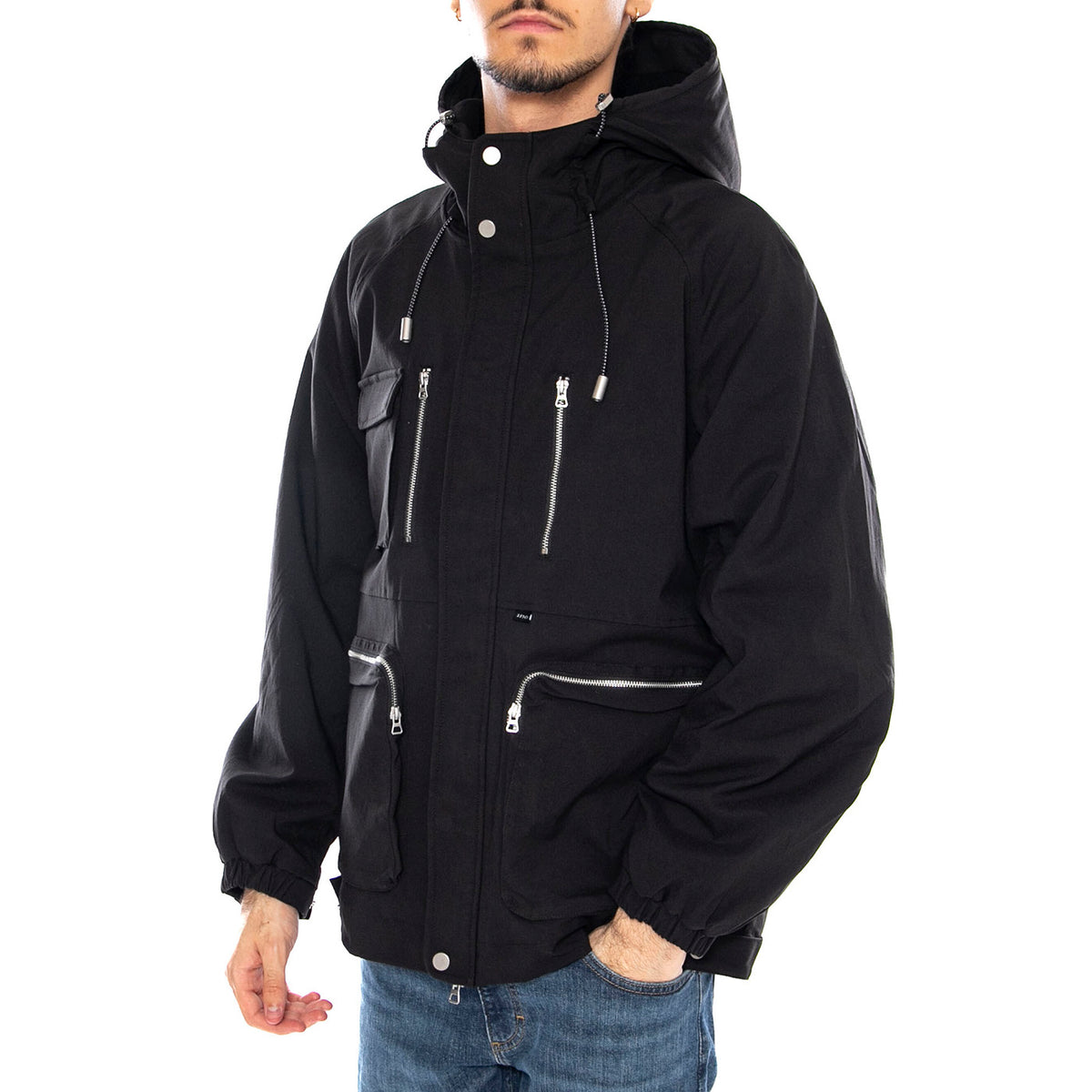 Multi Pockets Jacket Black - Giacca con Cappuccio Uomo Nera I032498.89.99. 89.99 EDWIN 