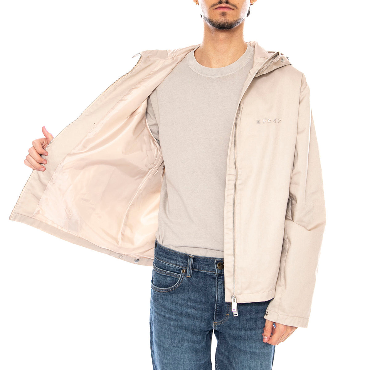 Dan Jacket Peyote - Giacca con Cappuccio Uomo Beige I033394.1ZC.99. 1ZC.99 EDWIN 