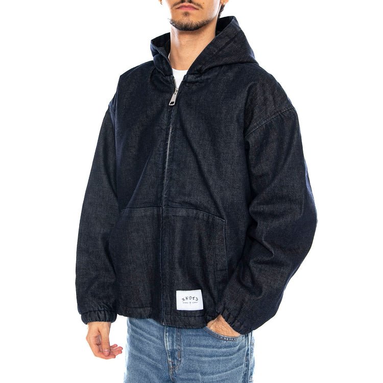 Daimon Hooded Jacket Lined Rinsed - Giacca con Cappuccio Uomo Blu I034082.01.02. 01.02 EDWIN 