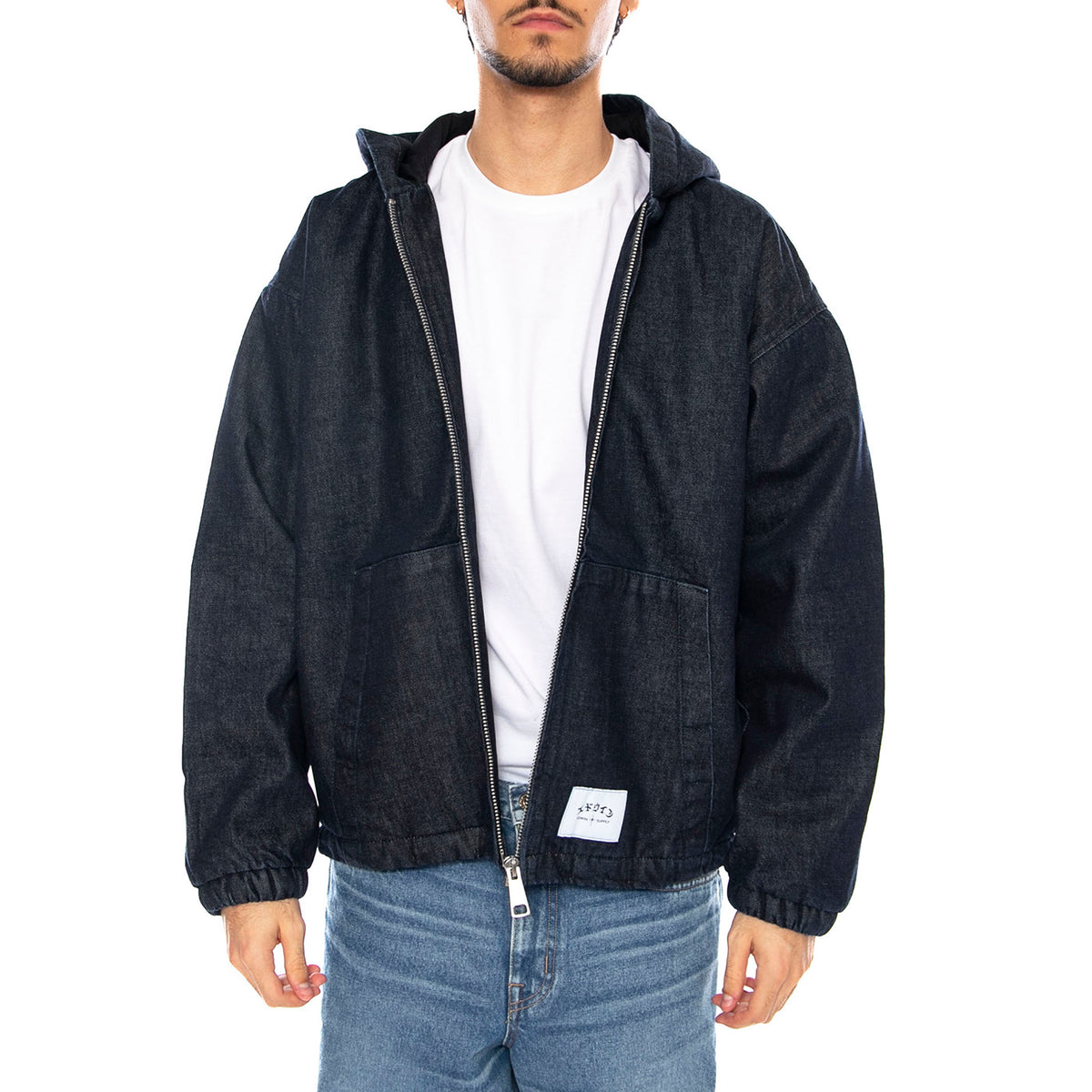 Daimon Hooded Jacket Lined Rinsed - Giacca con Cappuccio Uomo Blu I034082.01.02. 01.02 EDWIN 