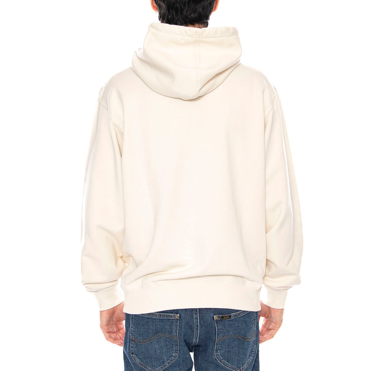 Beetle Hoodie Sweat Whisper White - Felpa con Cappuccio Uomo Bianca I035043.WHW.67. WHW.67 EDWIN 