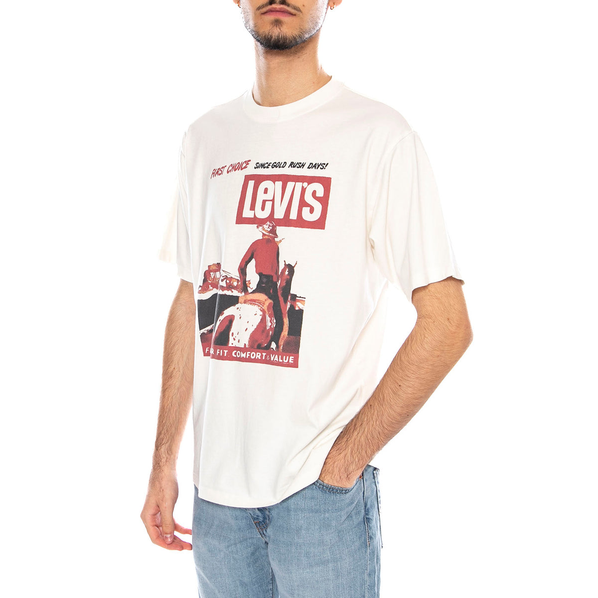 Levi's® T-Shirt a Manica Corta Vintage Panna - Maglietta Girocollo Uomo Bianca 87373-0228 . LEVIS 