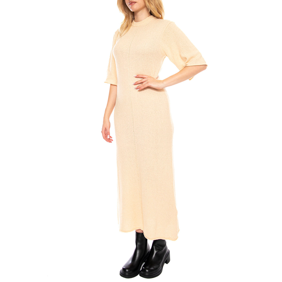 Gianna Knit Dress Coco Milk -- Abito in Maglia Donna Panna 236474150 0608 MINIMUM 