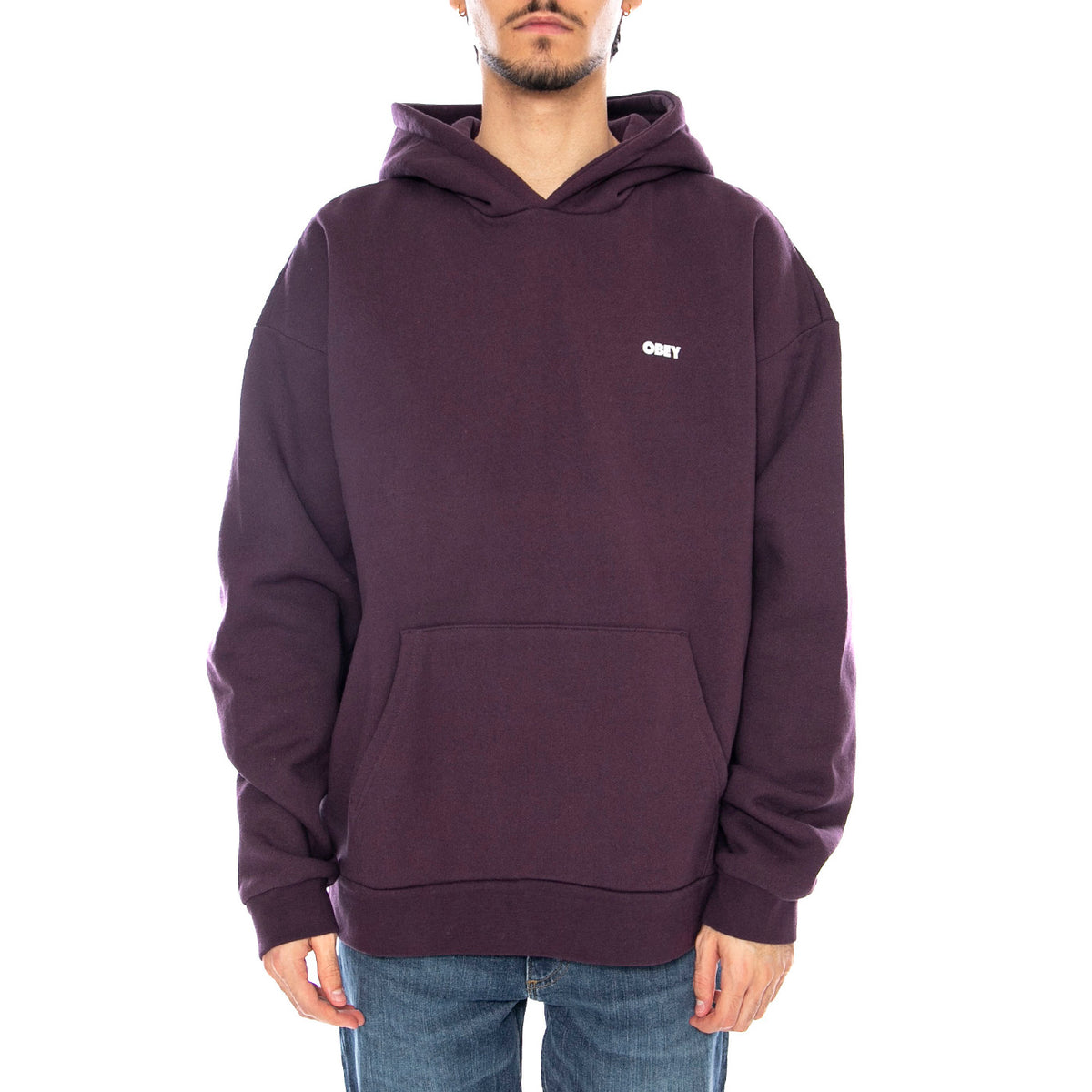 Bold Star Extra Heavy Hoof Fleece Plum Perfect - Felpa con Cappuccio Uomo Viola 112470224 PLP OBEY 