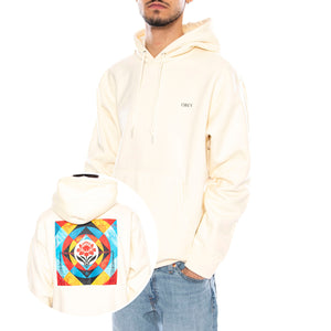 Obey Geometric Power Canvas Fleece -- Felpa Uomo Unbleached Bianca 112843938 UBL OBEY 