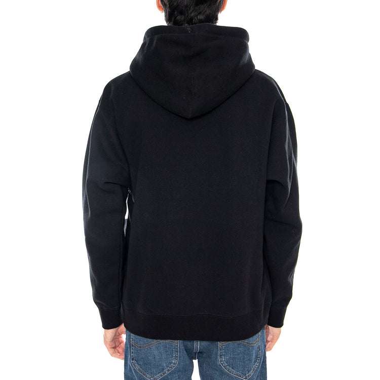 Obey TV Fleece Black - Felpa con Cappuccio Uomo Nera 112843940 BLK OBEY 