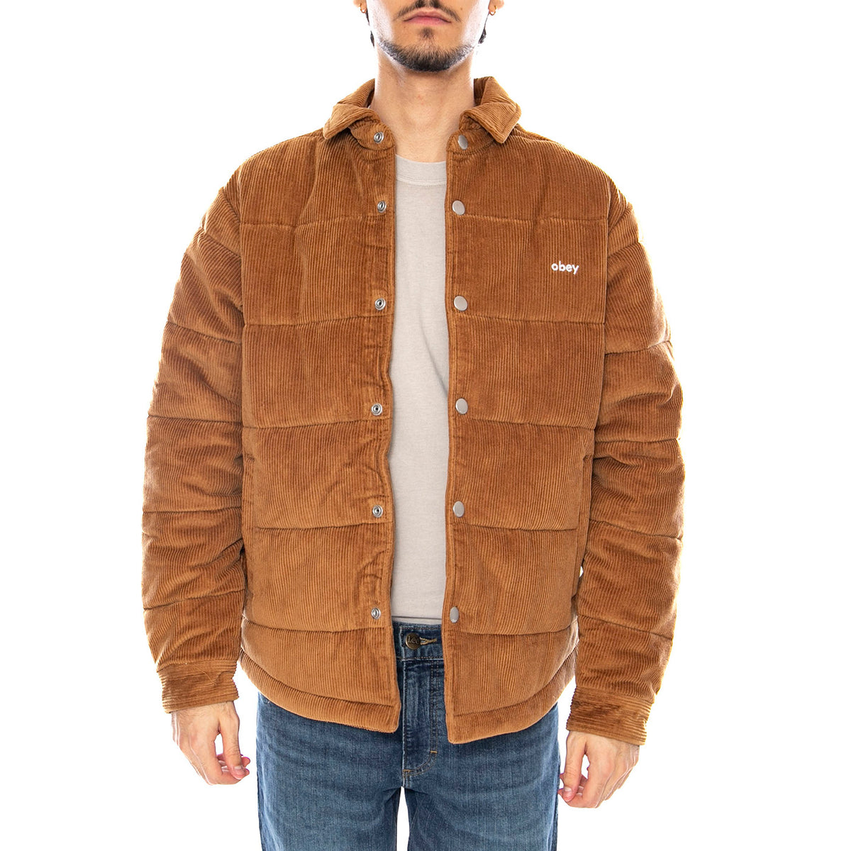Grand Cord Shirt Jacket Brown - Giacca Uomo Marrone 121160051 CTU OBEY 