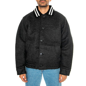 SAUNDERS BLOUSON JACKET BLACK - Giacca Varsity Uomo Nera 121800571 BLK OBEY 