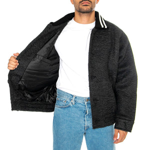 SAUNDERS BLOUSON JACKET BLACK - Giacca Varsity Uomo Nera 121800571 BLK OBEY 