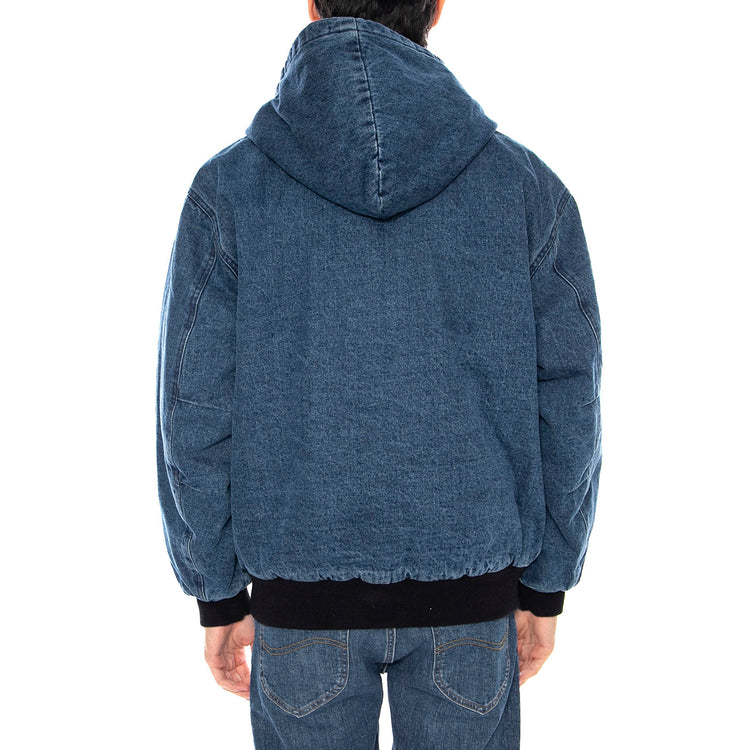 Wiltern Zip Up Hood Jacket Stone Wash Blue - Giacca con Cappuccio Uomo Blu 121800573 STN OBEY 