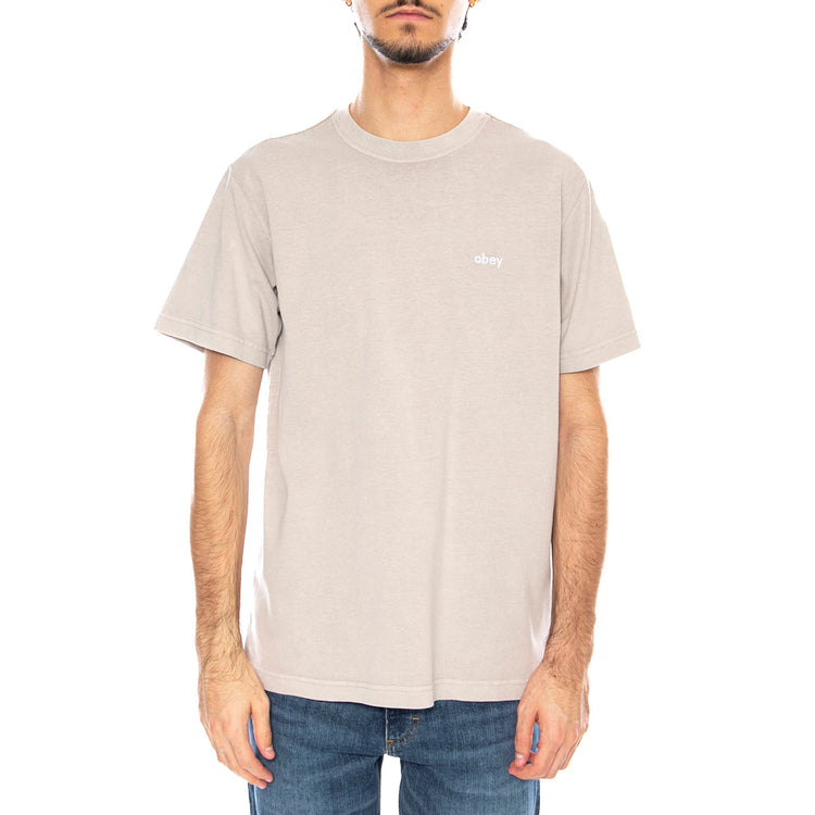 Lowercase Pigment Tee SS Pigment Silver Grey - Maglietta Girocollo Uomo Grigia 131080353 SIG OBEY 