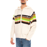 Myers Kapuzenpullover mit Reißverschluss, ungebleicht / Mehrfarbig -- Herren-Hoodie, Naturbeige / Mehrfarbig, Herren, OBEY