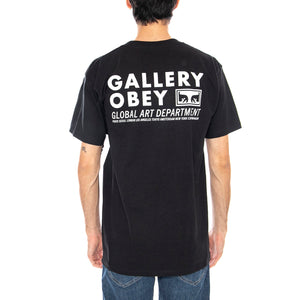 Obey Global Art Department Tee Black - Maglietta Girocollo Uomo Nera 165263962 BLK OBEY 