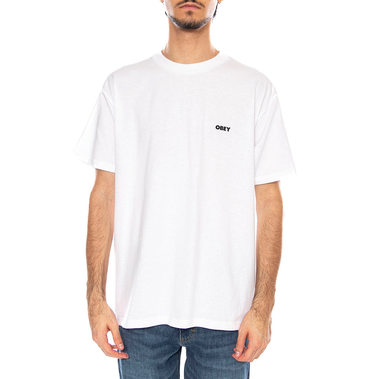 Obey Cosmic Noise Tee White - Maglietta Girocollo Uomo Bianca 165264049 WHT OBEY 