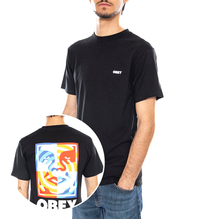 Obey Target Icon Tee Black - Maglietta Girocollo Uomo Nera 165264065 BLK OBEY 