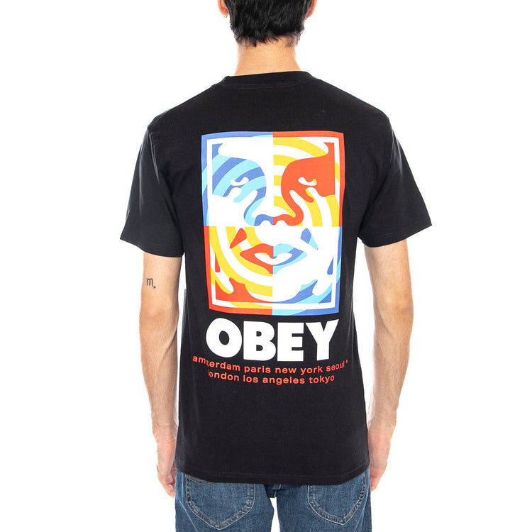 Obey Target Icon Tee Black - Maglietta Girocollo Uomo Nera 165264065 BLK OBEY 