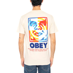 Obey Target Icon Tee Cream - Maglietta Girocollo Uomo Crema 165264065 CRM OBEY 