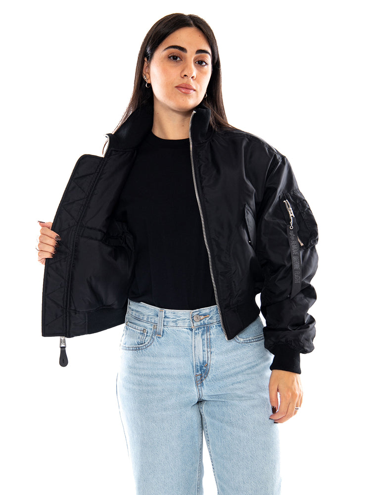 MA-1 Cropped Bomber -- Giacca Donna Nera F258010 3 ALPHA INDUSTRIES 