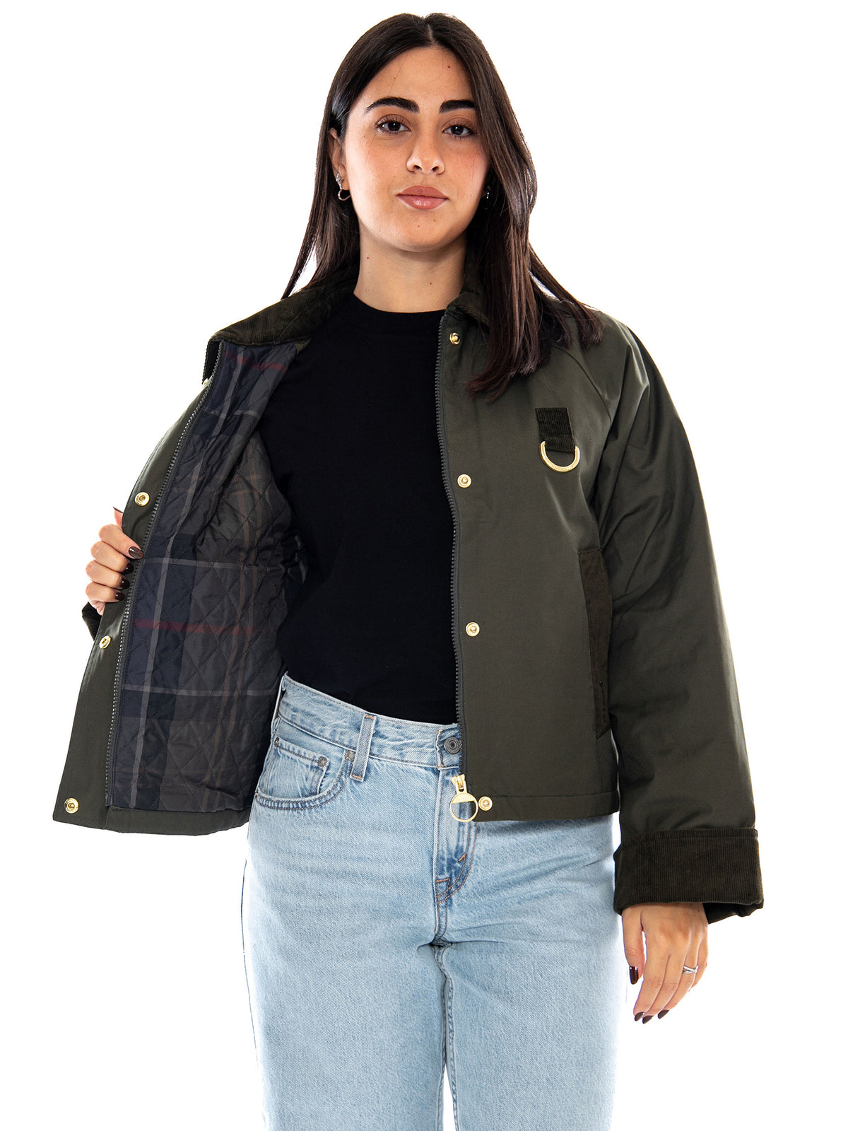 Barbour Wendy Casual Jacket Olive - Giacca Donna Marrone<BR/><BR/> 262MLCA0422 OL51 BARBOUR 