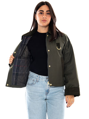 Barbour Wendy Casual Jacket Olive - Giacca Donna Marrone<BR/><BR/> 262MLCA0422 OL51 BARBOUR 