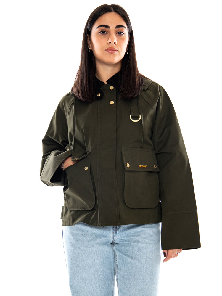 Barbour Terrington Showerproof Jacket Olive / Brown - Giacca Donna Marrone 262MLSP0354 OL71 BARBOUR 