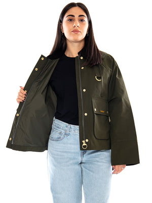 Barbour Terrington Showerproof Jacket Olive / Brown - Giacca Donna Marrone 262MLSP0354 OL71 BARBOUR 