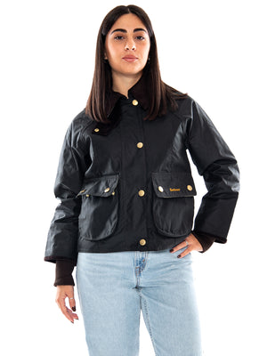 Barbour Cropped Beadnell Wax Jacket Sage / Ancient - Giacca Donna Verde 262MLWX1403 SG51 BARBOUR 