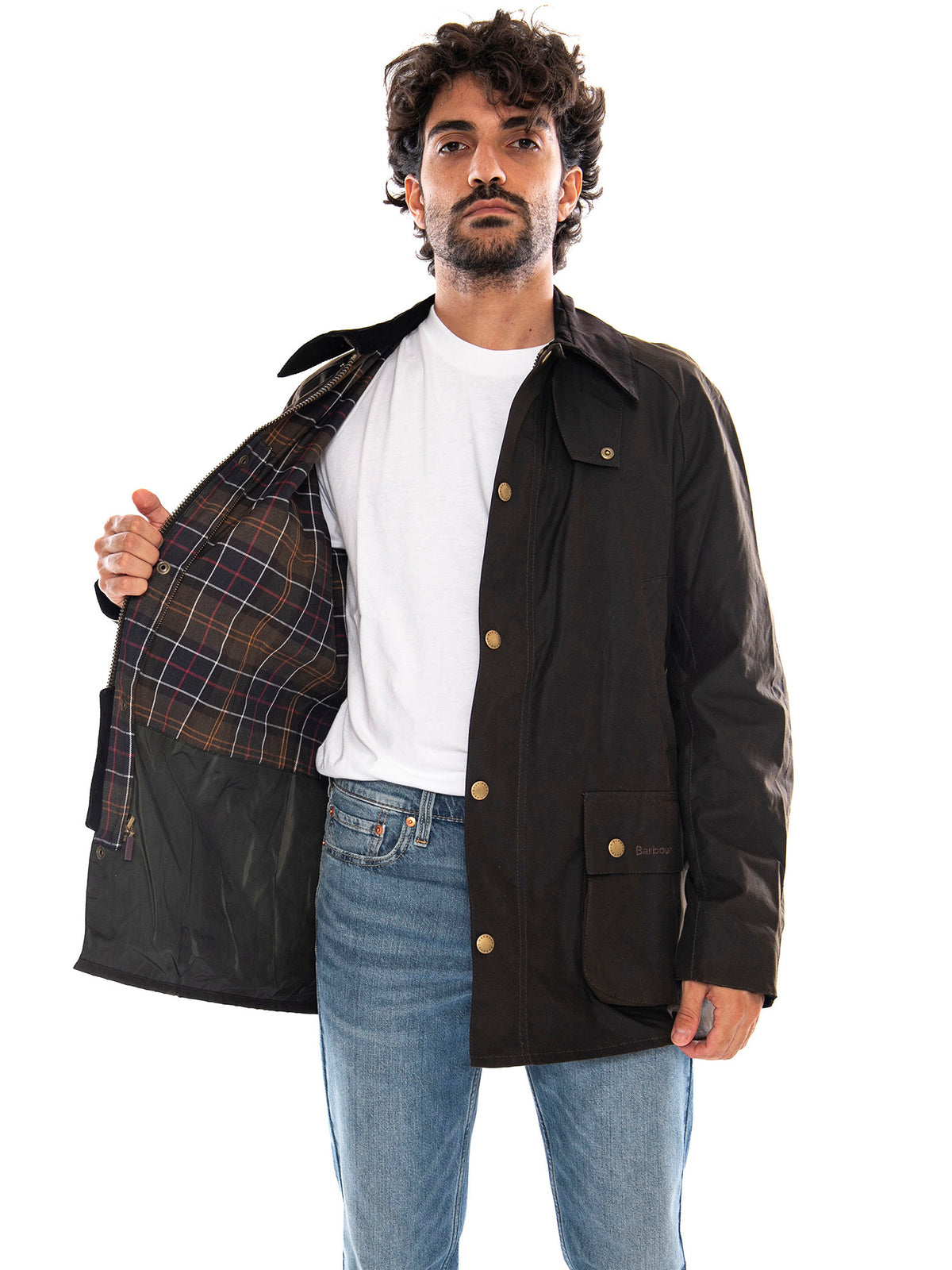 Ashby Wax Jacket Olive / Brown - Giacca Uomo Verde Oliva / Marrone 262MMWX0339 OL71 BARBOUR 
