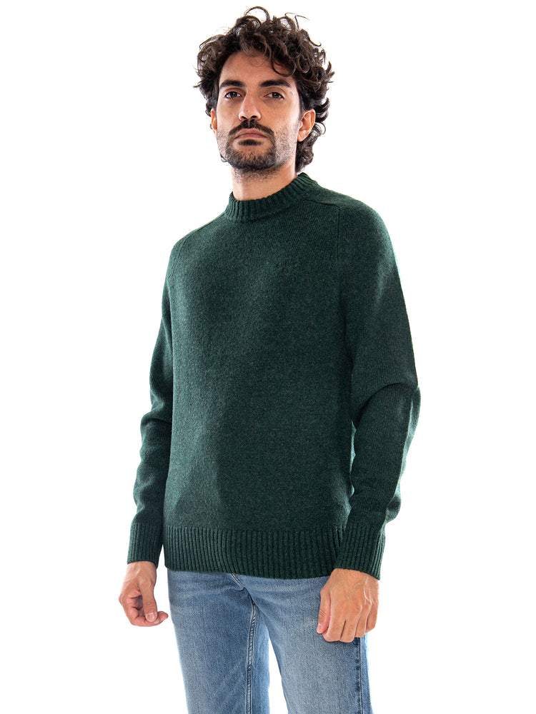 NEWTOWN CREW NECK SWEATER Sage - Maglione Girocollo Uomo Verde Salvia<BR/><BR/> MKN1773 GN13 BARBOUR 