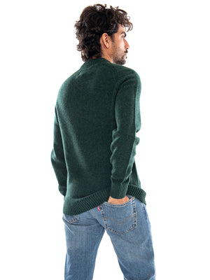 NEWTOWN CREW NECK SWEATER Sage - Maglione Girocollo Uomo Verde Salvia<BR/><BR/> MKN1773 GN13 BARBOUR 
