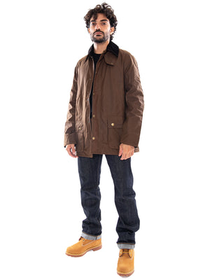 Barbour Ashby Wax Jacket Bark - Giacca Uomo Marrone<BR/><BR/> MWX0339 BR31 BARBOUR 