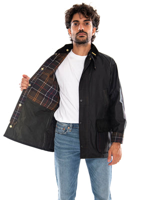Icons Patch Bedale Wax Jacket Sage - Giacca Uomo Verde Salvia<BR/><BR/> MWX2585 SG51 BARBOUR 