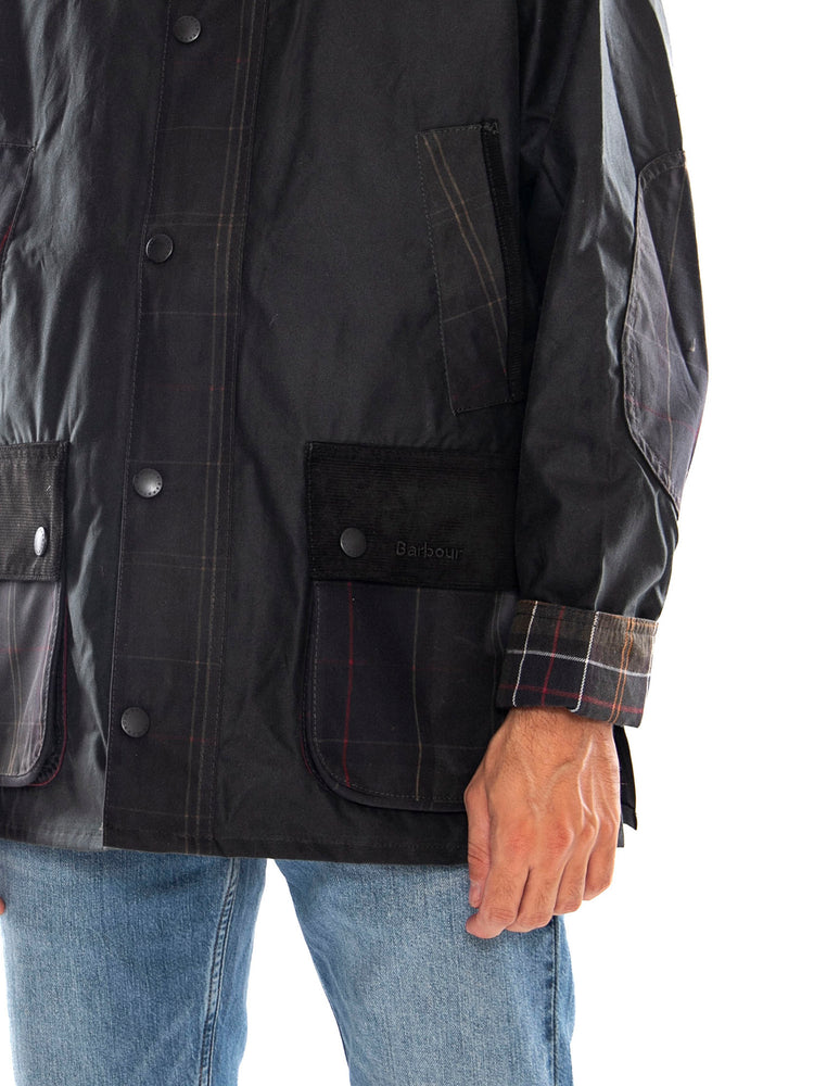 Icons Patch Bedale Wax Jacket Sage - Giacca Uomo Verde Salvia<BR/><BR/> MWX2585 SG51 BARBOUR 