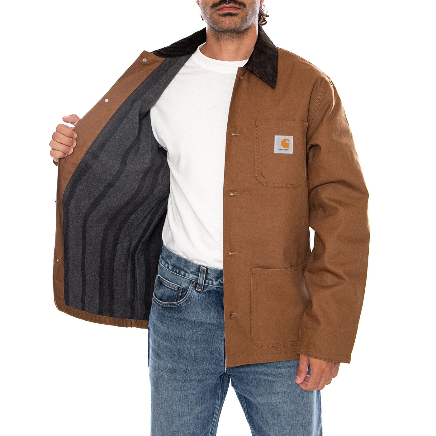 MICHIGAN COAT HAMILTON BROWN - Giacca Uomo Marrone I015261 00S01 CARHARTT WIP 