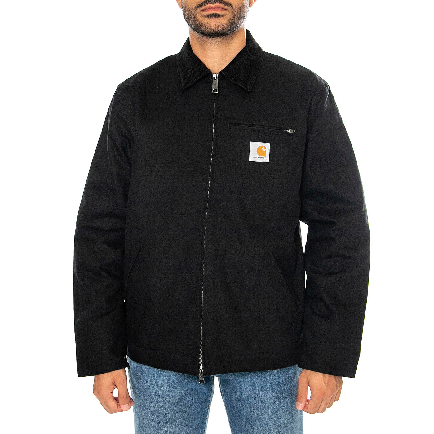 DETROIT JACKET BLACK / BLACK RIGID - Giacca Uomo Nera I015264 00E01 CARHARTT WIP 