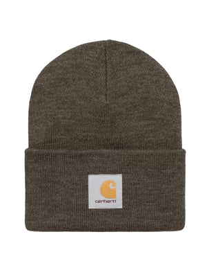 CARHARTT WIP ACRYLIC WATCH HAT SHUNGITE HEATHER - Cappellino a Cuffia Verde Scuro I020175 3XRXX CARHARTT WIP 