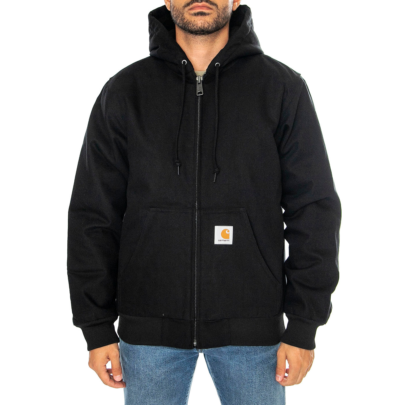 ACTIVE JACKET BLACK - Giacca con Cappuccio Uomo Nera I023083 8901 CARHARTT WIP 