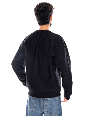 AMERICAN SCRIPT SWEAT BLACK - Felpa Girocollo Uomo Nera I025475 89XX CARHARTT WIP 