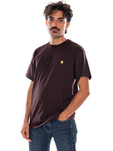 CARHARTT WIP S/S CHASE T-SHIRT PALISANDER / GOLD - Crewneck T-Shirt Herren Braun  Herren CARHARTT WIP