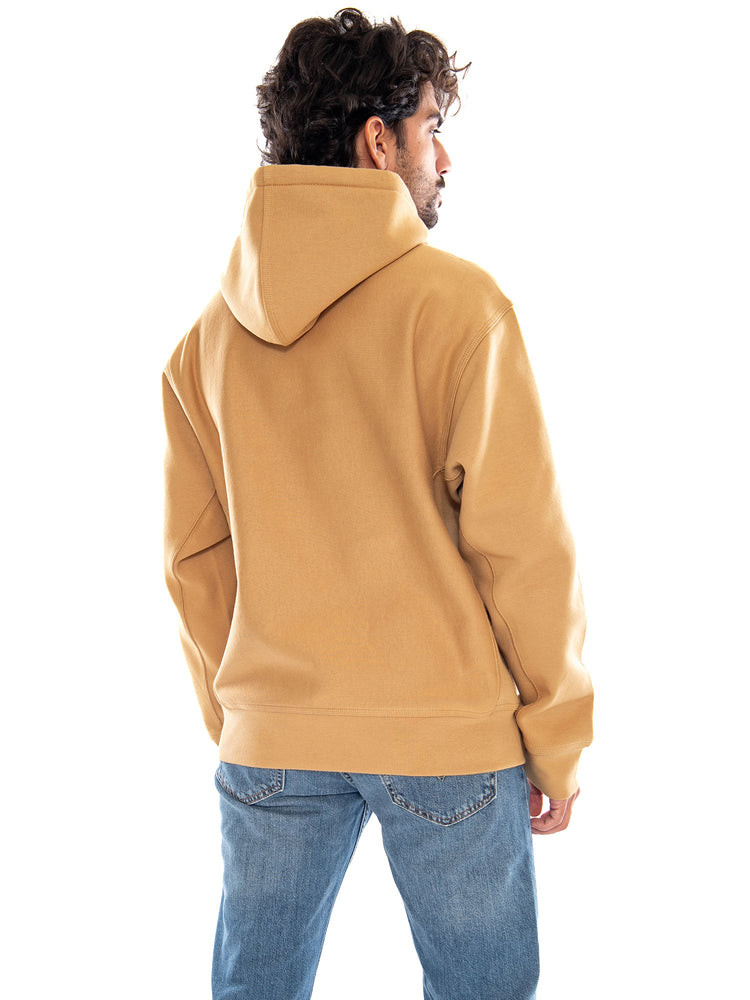 Hooded American Script Sweat WIP Dusty H - Felpa con Cappuccio Uomo Marrone I028279 3TFXX CARHARTT WIP 