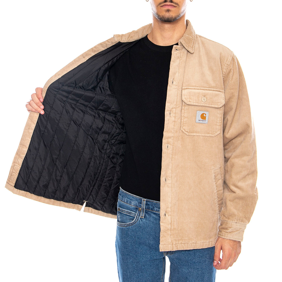 WHITSOME SHIRT JAC WALL - Giacca Uomo Beige I028827 G1XX CARHARTT WIP 