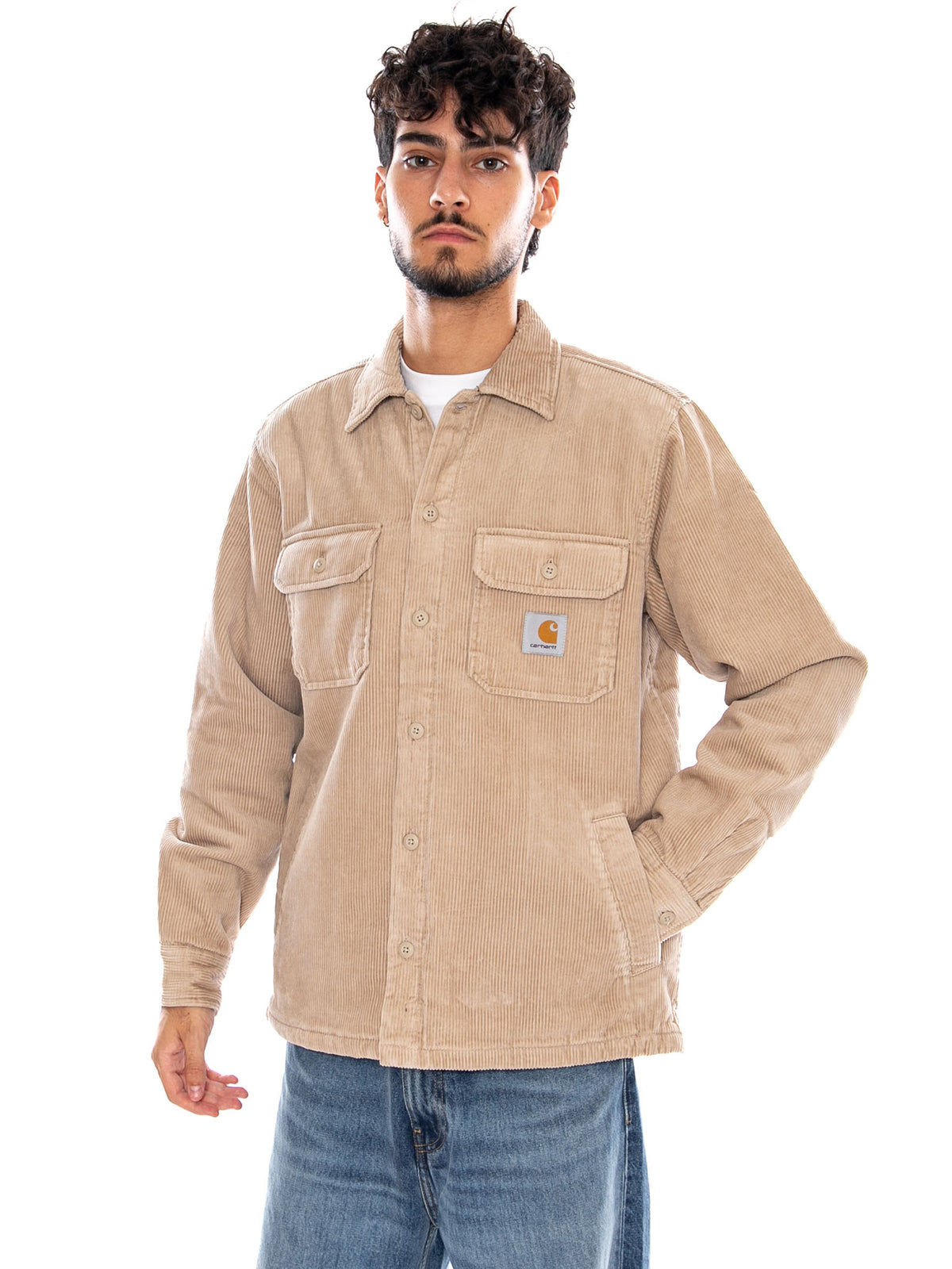 WHITSOME SHIRT JAC WALL - Giacca Uomo Beige I028827 G1XX CARHARTT WIP 