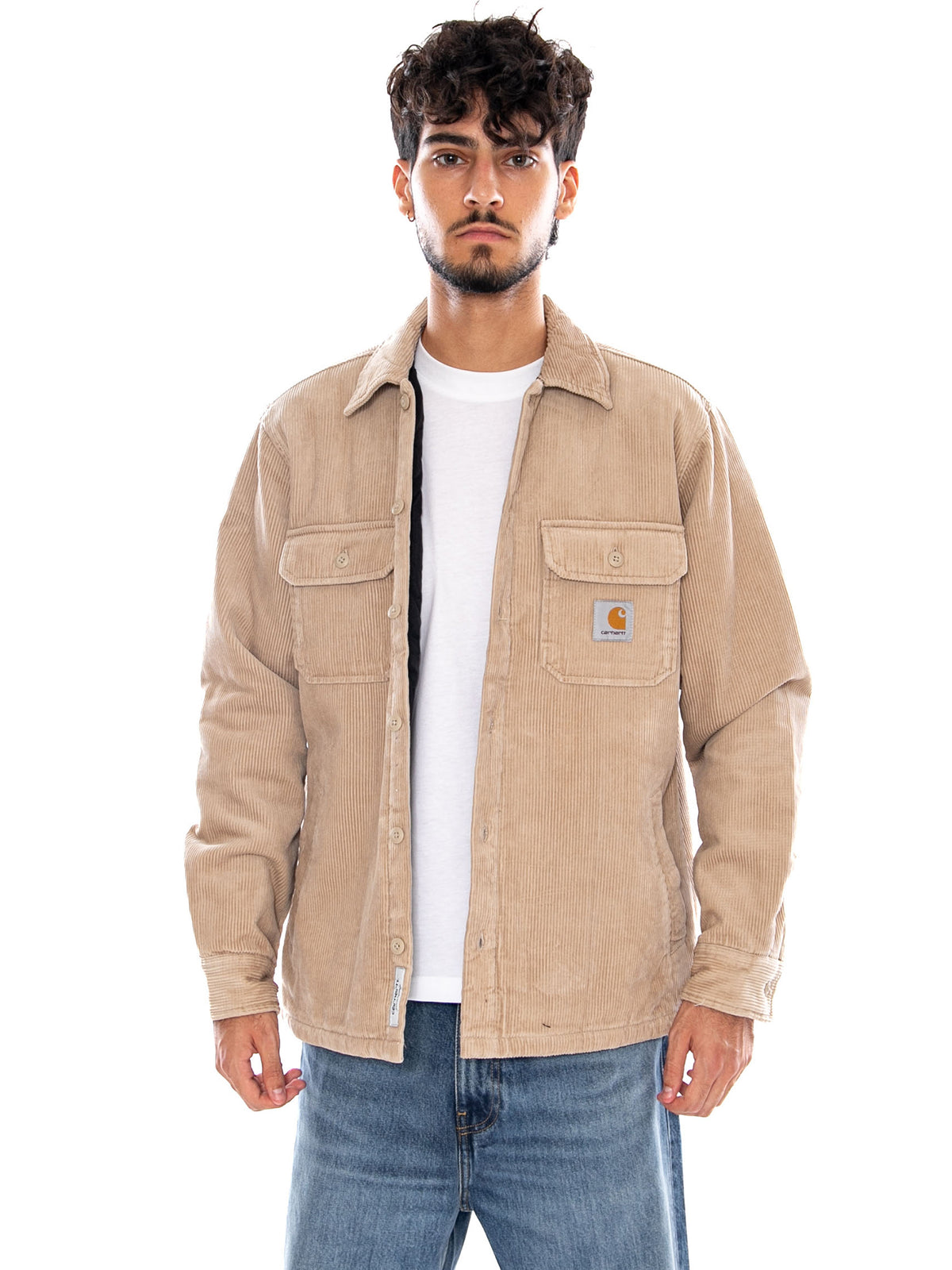 WHITSOME SHIRT JAC WALL - Giacca Uomo Beige I028827 G1XX CARHARTT WIP 