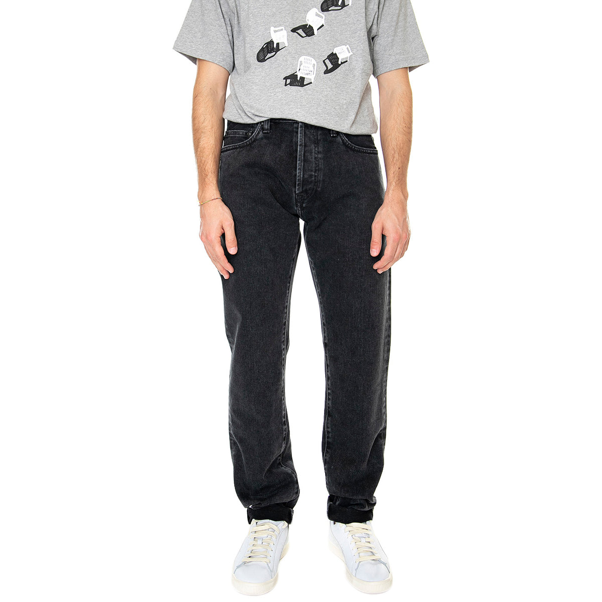 KLONDIKE PANT BLACK STONE WASHED - Pantaloni Denim Jeans Uomo Neri I029207 8906 CARHARTT WIP 